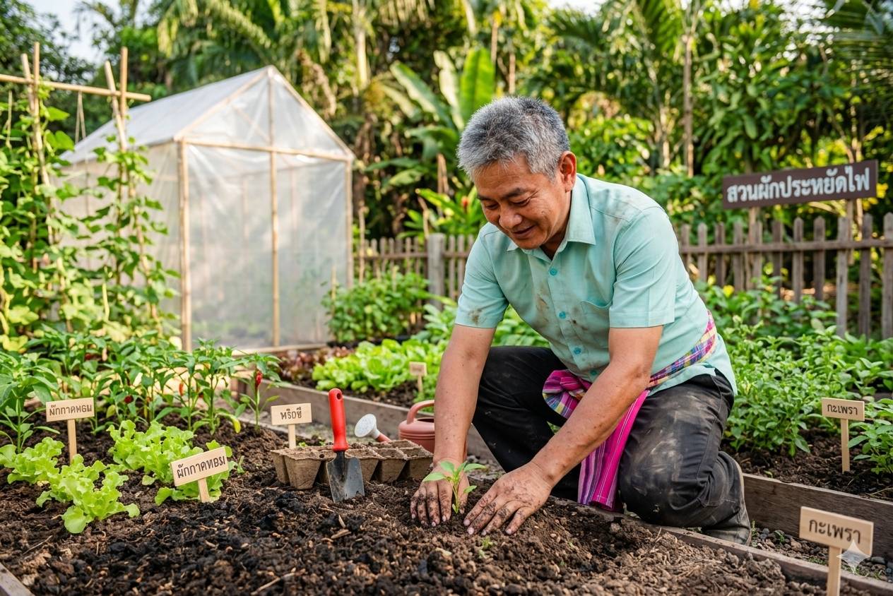 พช.เมืองนครศรีธรรมราช รุกสร้างความมั่นคงทางอาหาร "ผู้นำทำก่อน สู่ครัวเรือนทำตาม